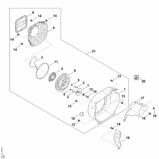 Picture of J - Sistema di avviamento e scatola filtro aria EHC 600.0 (EHC600-0004)